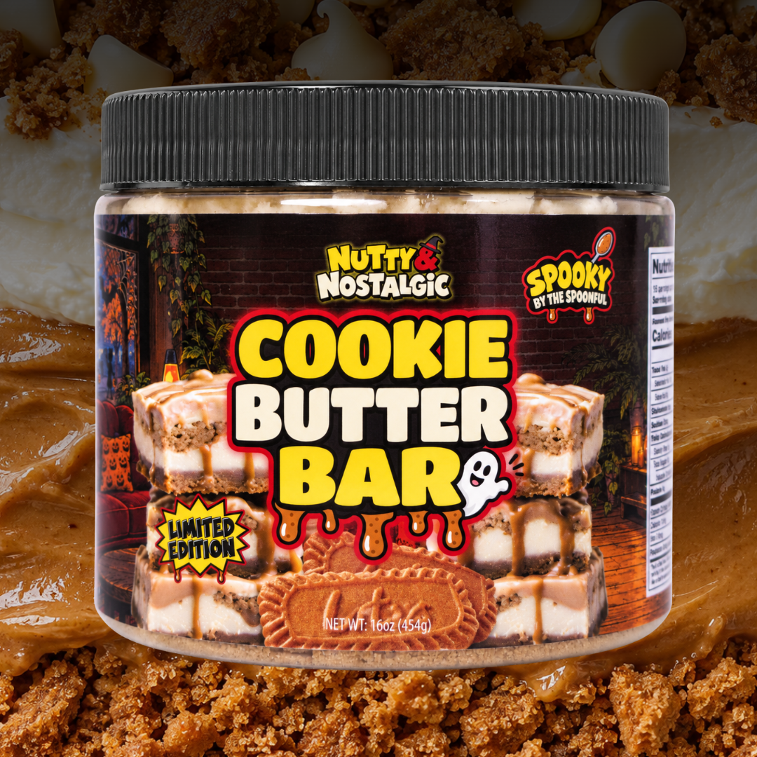 Cookie Butter Bar nut butter jar