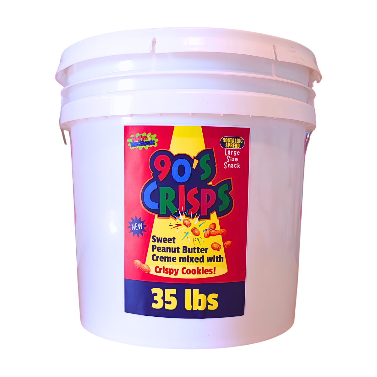 35 lb bucket of 90's Crisps
