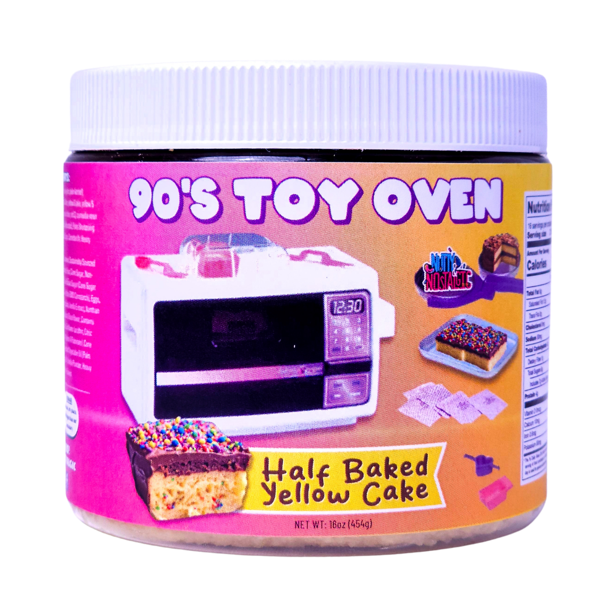 90's Toy Oven (Half Baked Yellow Cake)