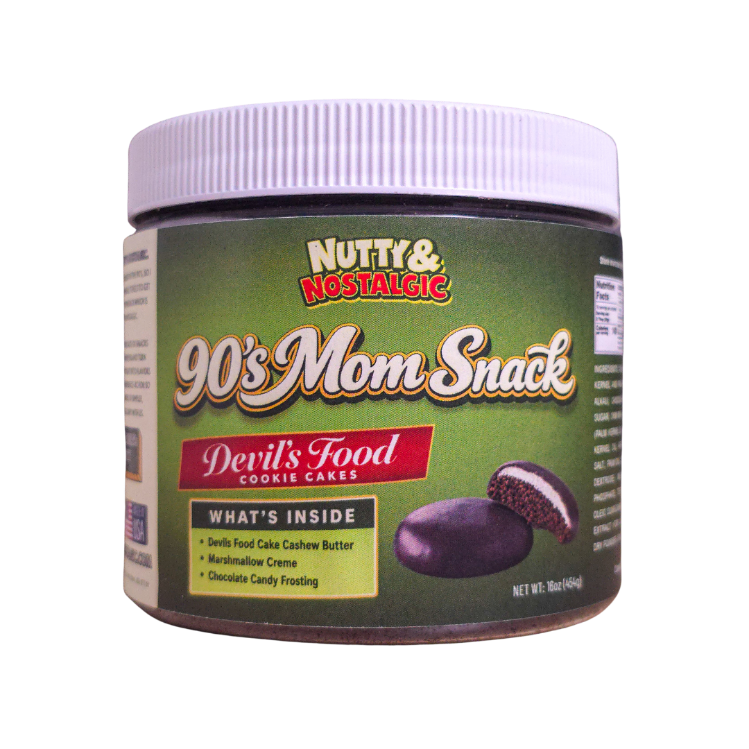 Devil's Food Cake Cookie nut butter jar