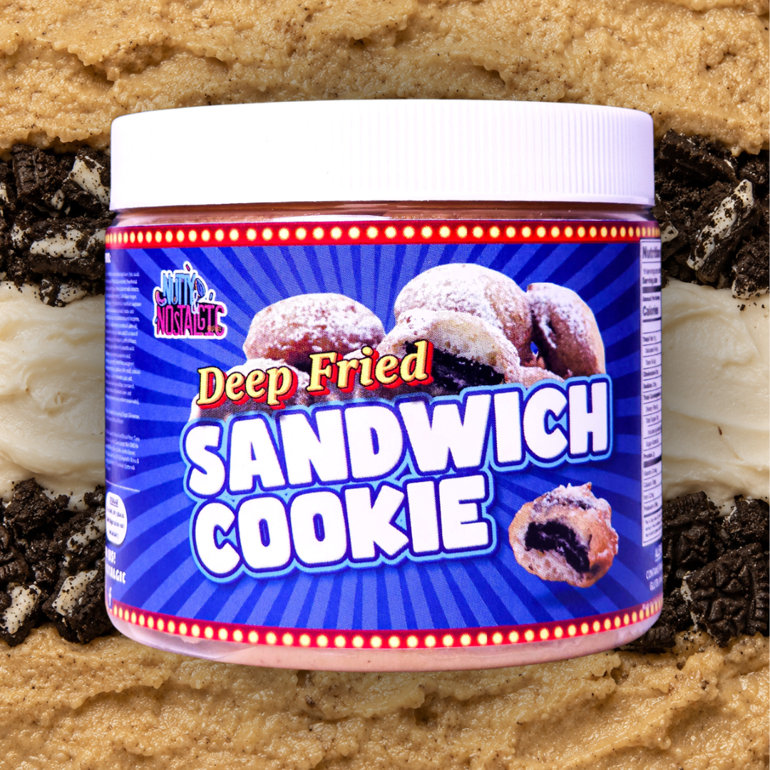 Deep Fried Sandwich Cookie nut butter jar