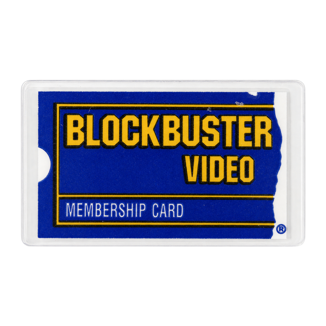 A 1990s Blockbuster Video membership card
