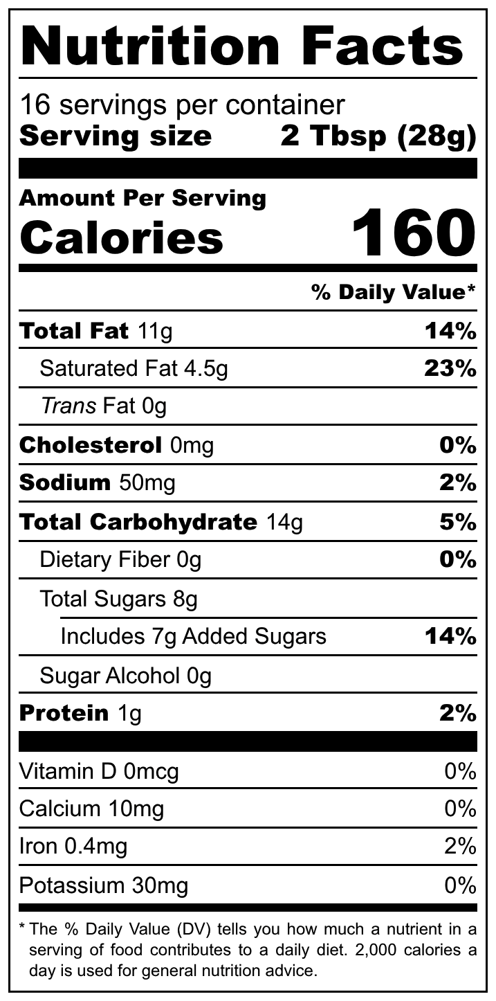 Imaginary Pie Nutrition Facts panel