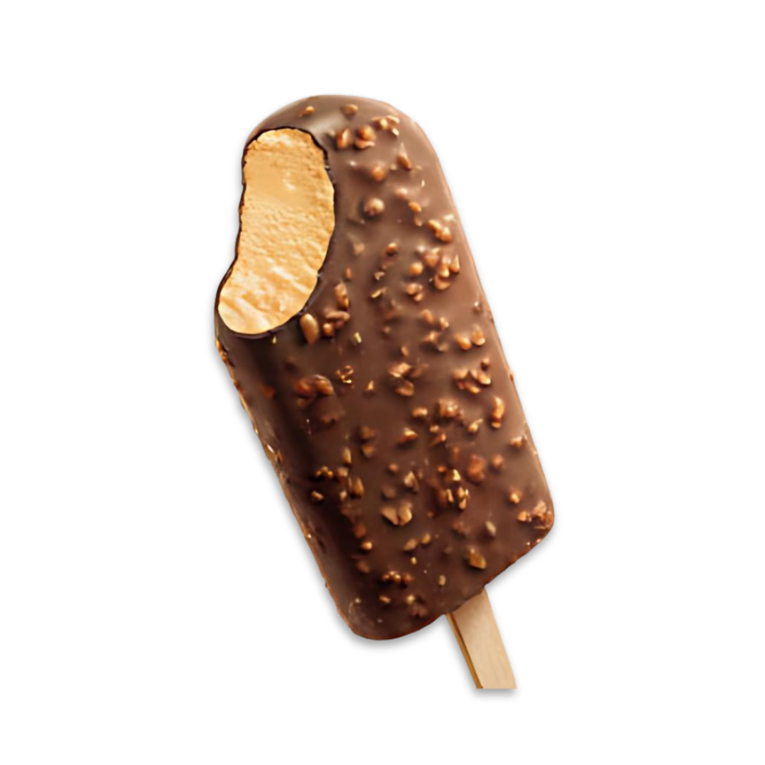 A candy-coated ice cream bar off the ice cream truck