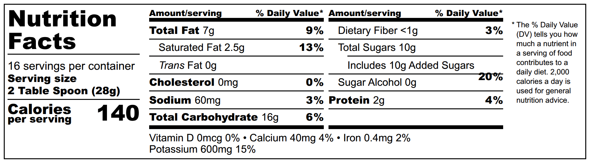 S'mores Candy Bar Nutrition Facts panel