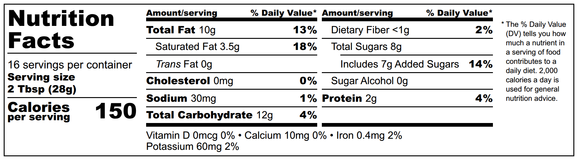 Strawberry Funnel Cake Nutrition Facts panel