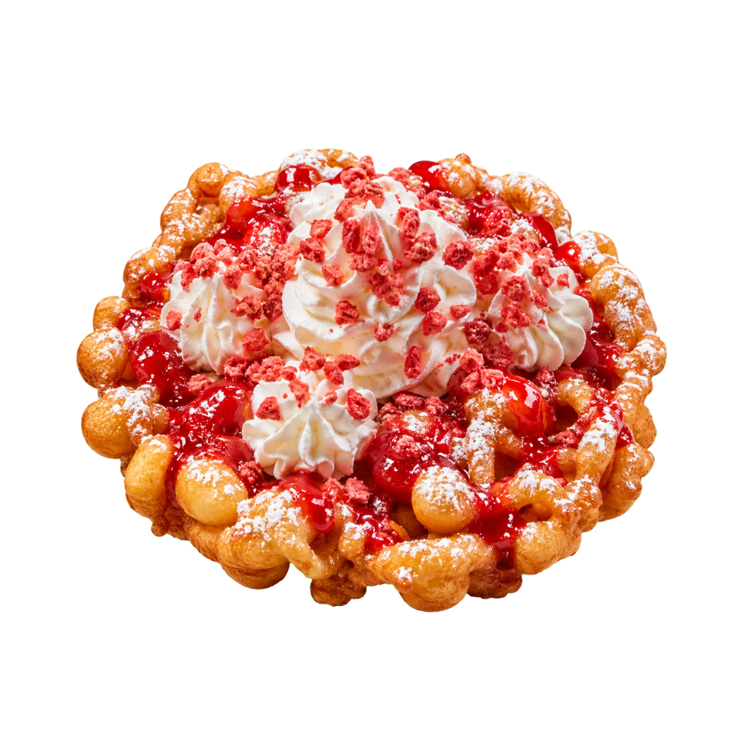 A strawberry funnel cake from the fair