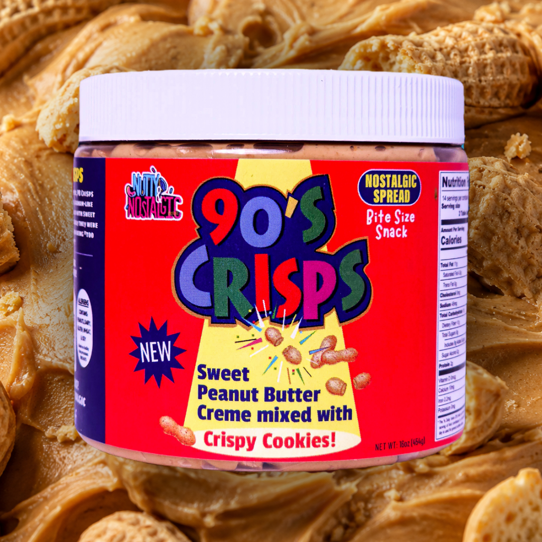 90's Crisps nut butter jar
