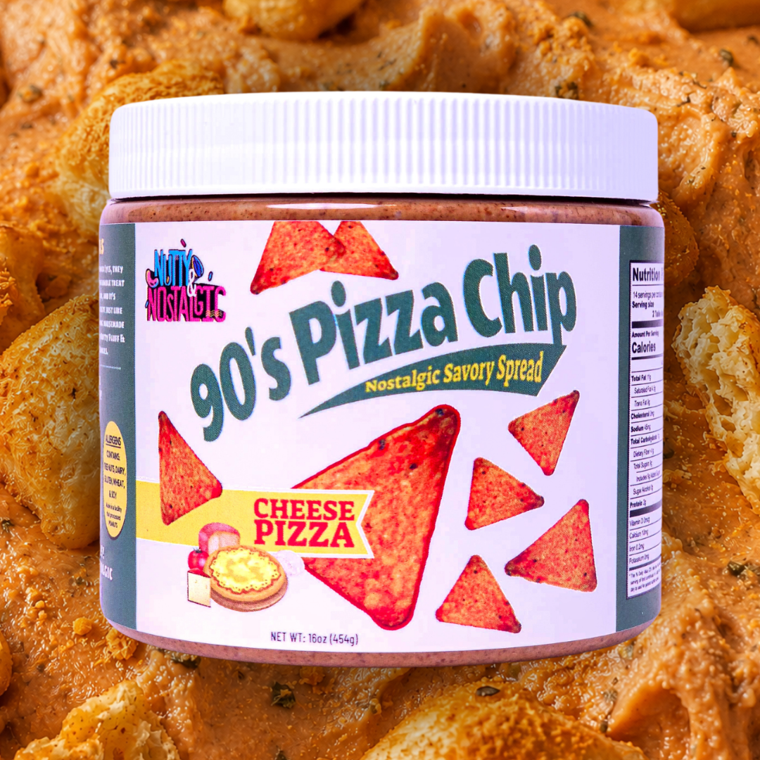 90's Pizza Chip savory spread jar