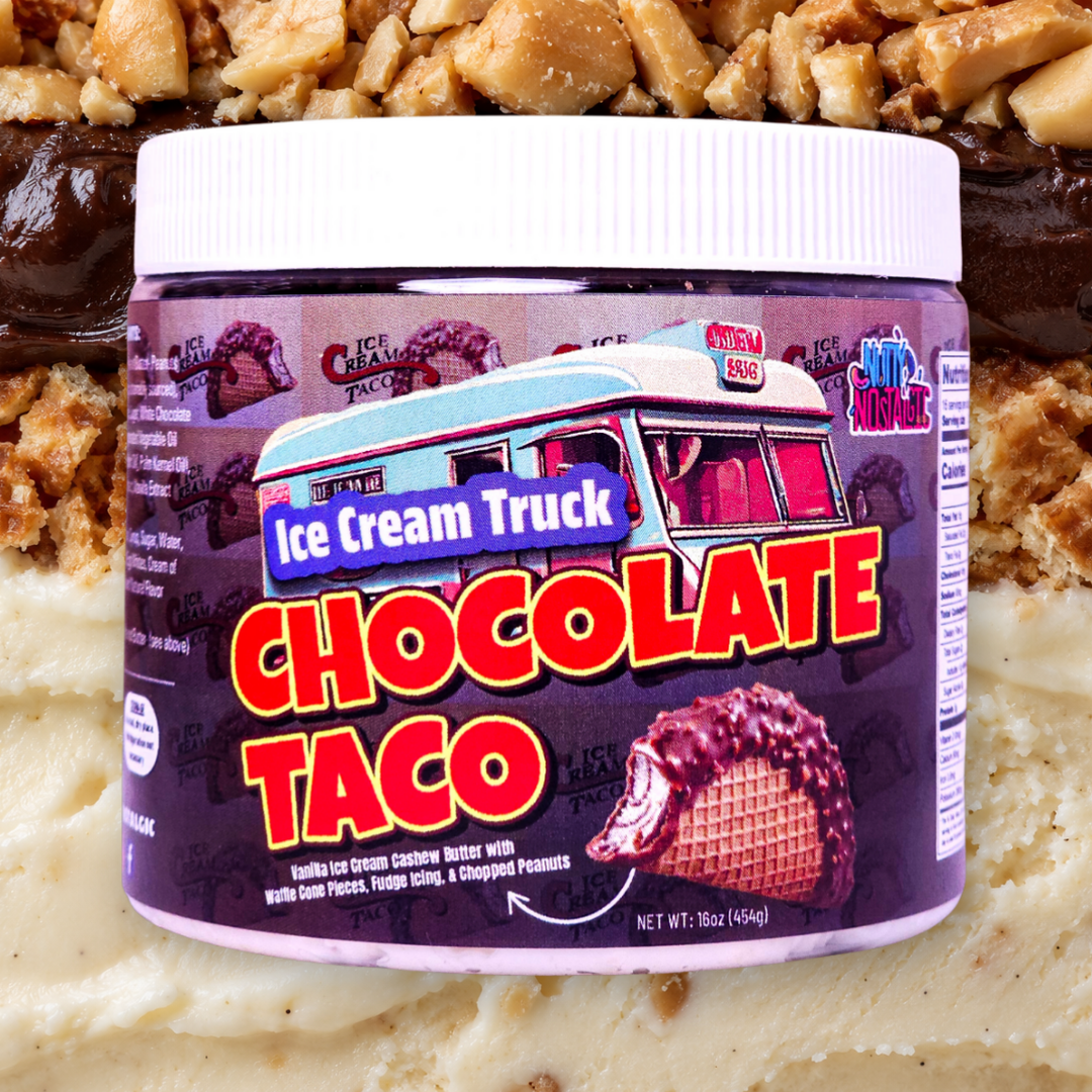 Ice Cream Truck Chocolate Taco nut butter jar
