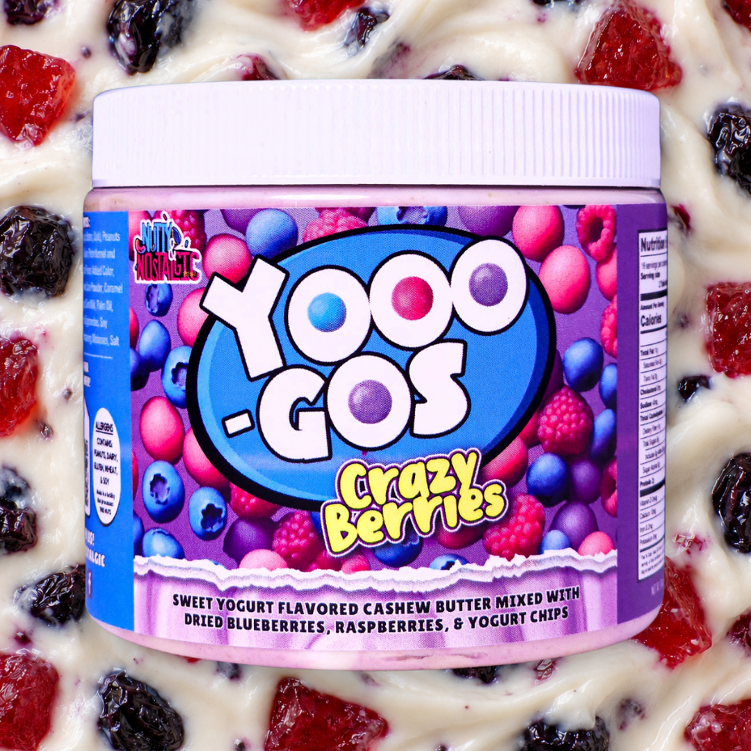Yooo-Gos nut butter jar