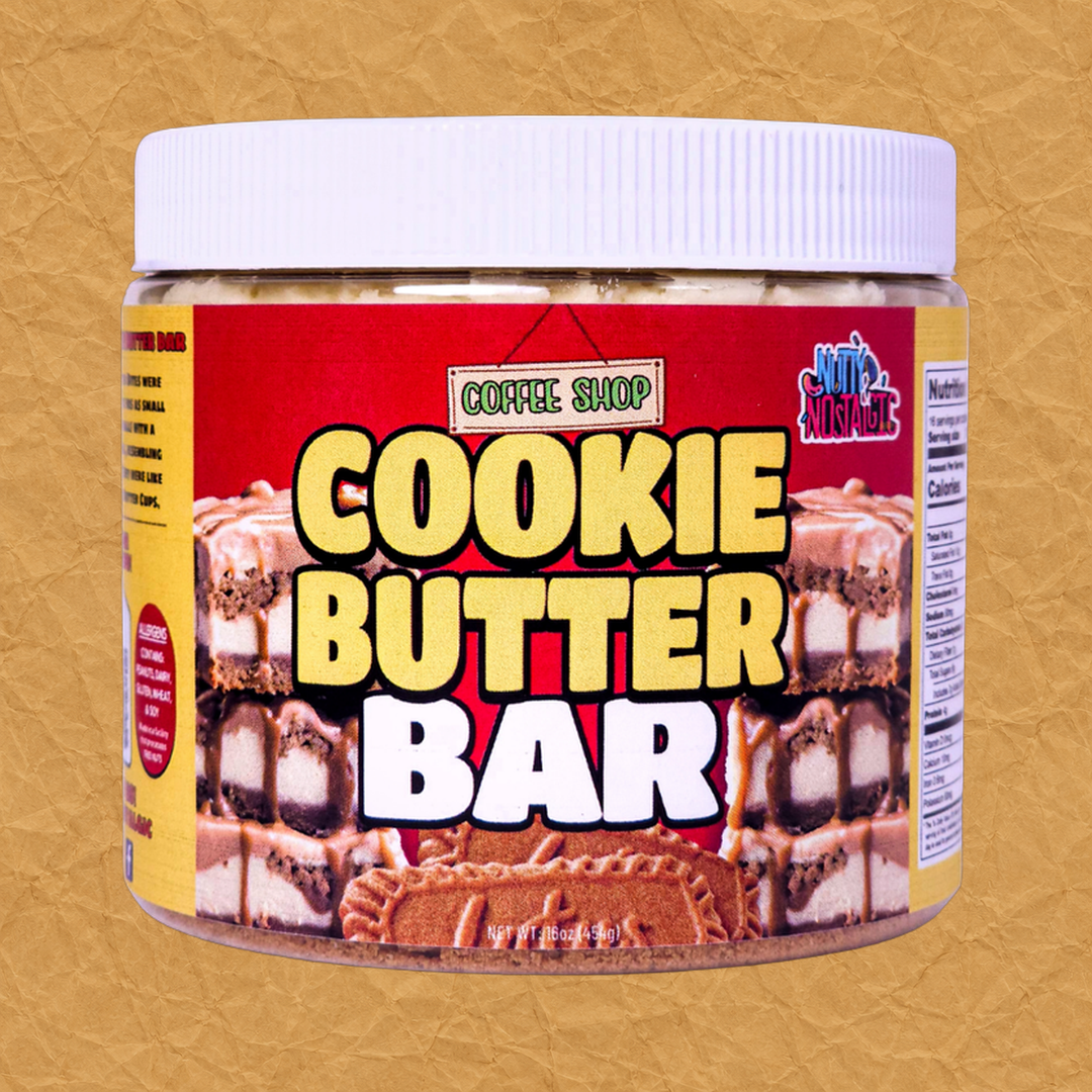 Cookie Butter Bar nut butter jar