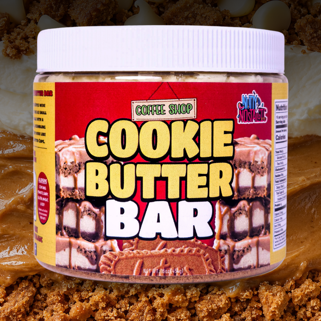 Cookie Butter Bar nut butter jar