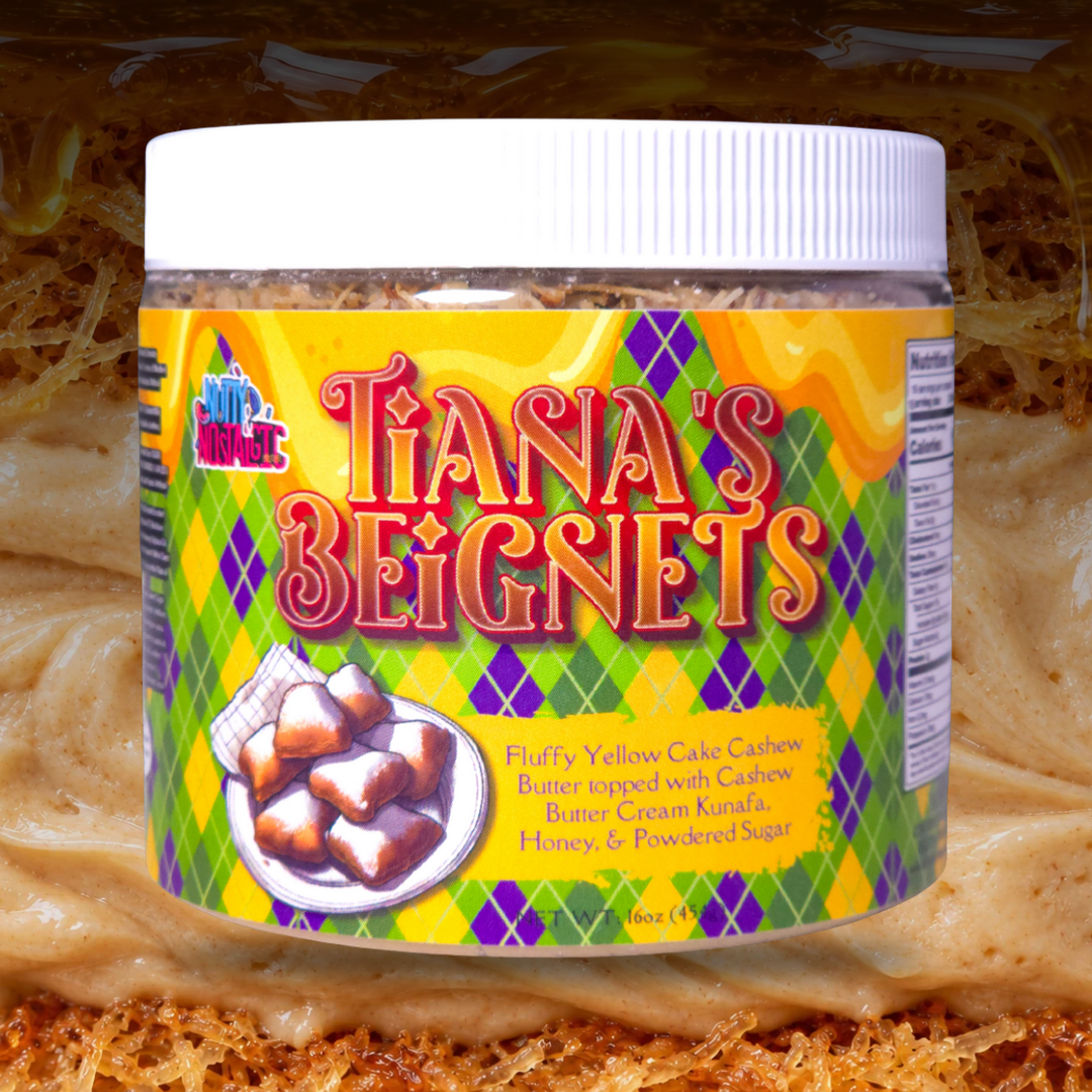 Tiana's Beignets nut butter jar